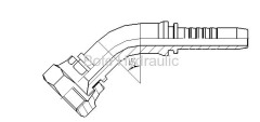 Metric 74 Cone Seal 45 Elbow Fitting