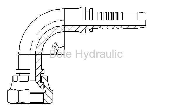 Metric 74 Cone Seal 90 Elbow Fitting