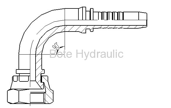 Metric 74 Cone Seal 90 Elbow Fitting