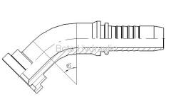 6000PSI 45 Elbow Flange