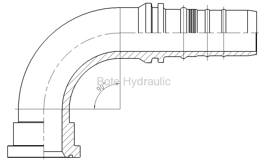 6000PSI Interlock 90 Elbow Flange