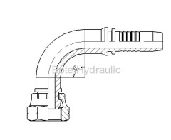 NPSM 60 Cone Seal 90 Elbow Fitting