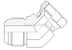 JIC M/F 45 Elbow Adapter