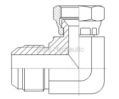 JIC M/F 90 Elbow Adapter