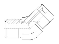 BSPP/BSPT 45 Elbow Adapter