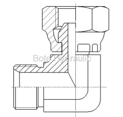 BSPP M/F 90 Elbow Adapter