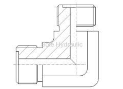 Metric Flat O-ring Seal 90 Elbow Adapter