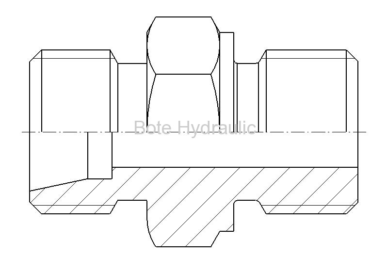 24 Cone Seal L.T. & O-ring Stud Straight Adapter