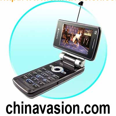 Quad Band Flip and Swivel TV Mobile  Phone