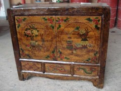Old painted mongolia cabinet