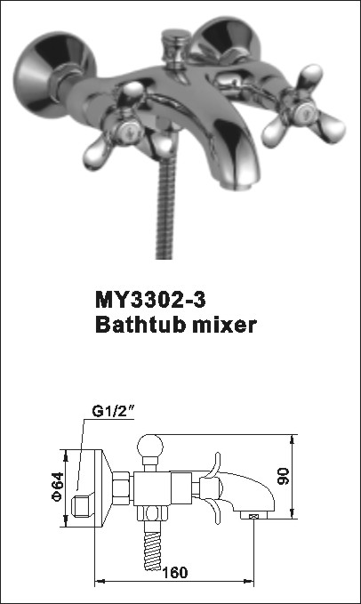 brass bathtub mixer tap