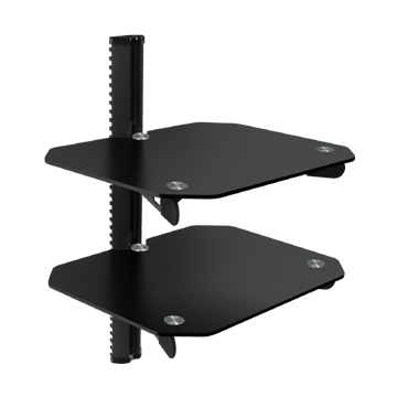 Black Dual DVD Shelf