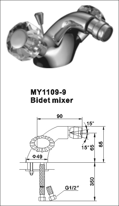 brass bidet taps mixer