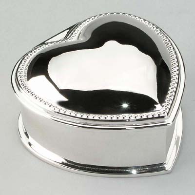 Silver Plated Metal Jewelry Box