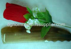 Wave Handle White Horn Comb