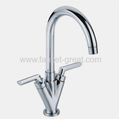 Two handle brass Kitchen Faucet