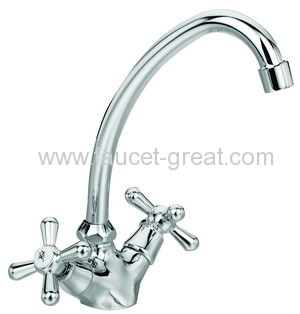 Double Cross Lever With Stainess Steel Spout