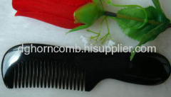 Round Handle Black Yak Horn Comb