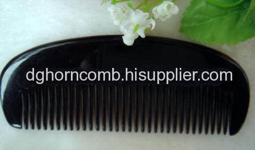 Straight Black Yak Horn Comb