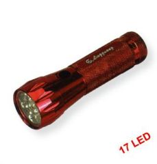 17 LED RED Aluminium Flashlight