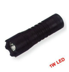 1w LED Black Flashlights