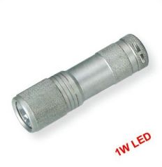 1 w LED silver flashlight