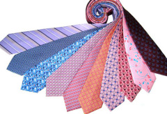 printed silk tie