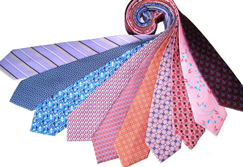 printed silk tie