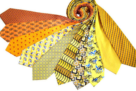 Patterned Printed Silk Necktie