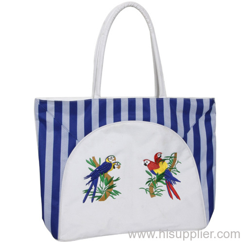 double handles beach bag