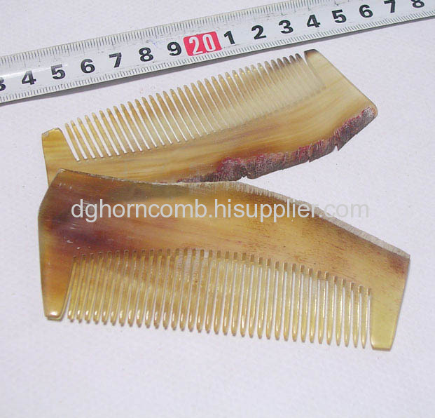 Straight Yellow Cattle Horn Comb