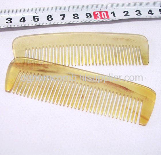 Straight Yellow Cattle Horn Comb