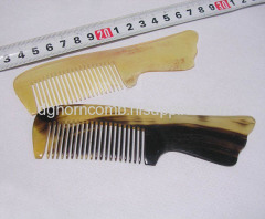 Fish Tail Shape Yellow Cattle Horn Comb
