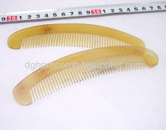 Curve Moon Shape Yellow Cattle Horn Comb