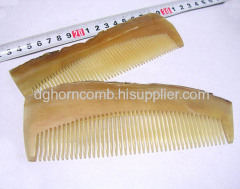 Straight Yellow Cattle Horn Comb