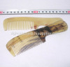 Round Handle Yellow Cattle Horn Comb