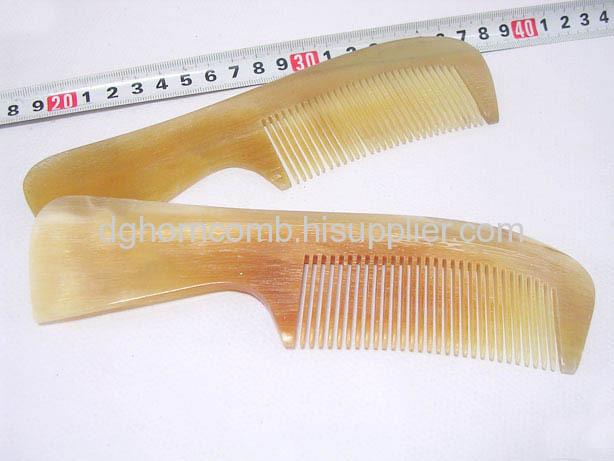 Yellow Cattle Horn Comb