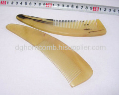 Curve Yellow Cattle Horn Comb