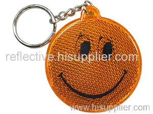 Pedestrian Reflector Smily Printing Keychain