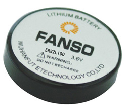 3.6V LI/SOCL2 ER32L100 SIZE 1/6D BUTTON CELL BOBBIN TYPE