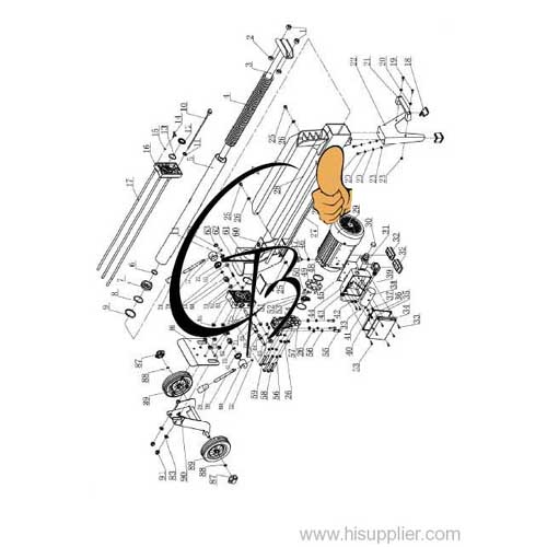 exploded view log splitter