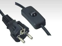 Schuko power cables with switch