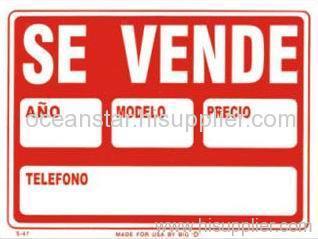 Plastic Sign