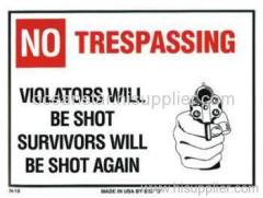 Plastic Sign