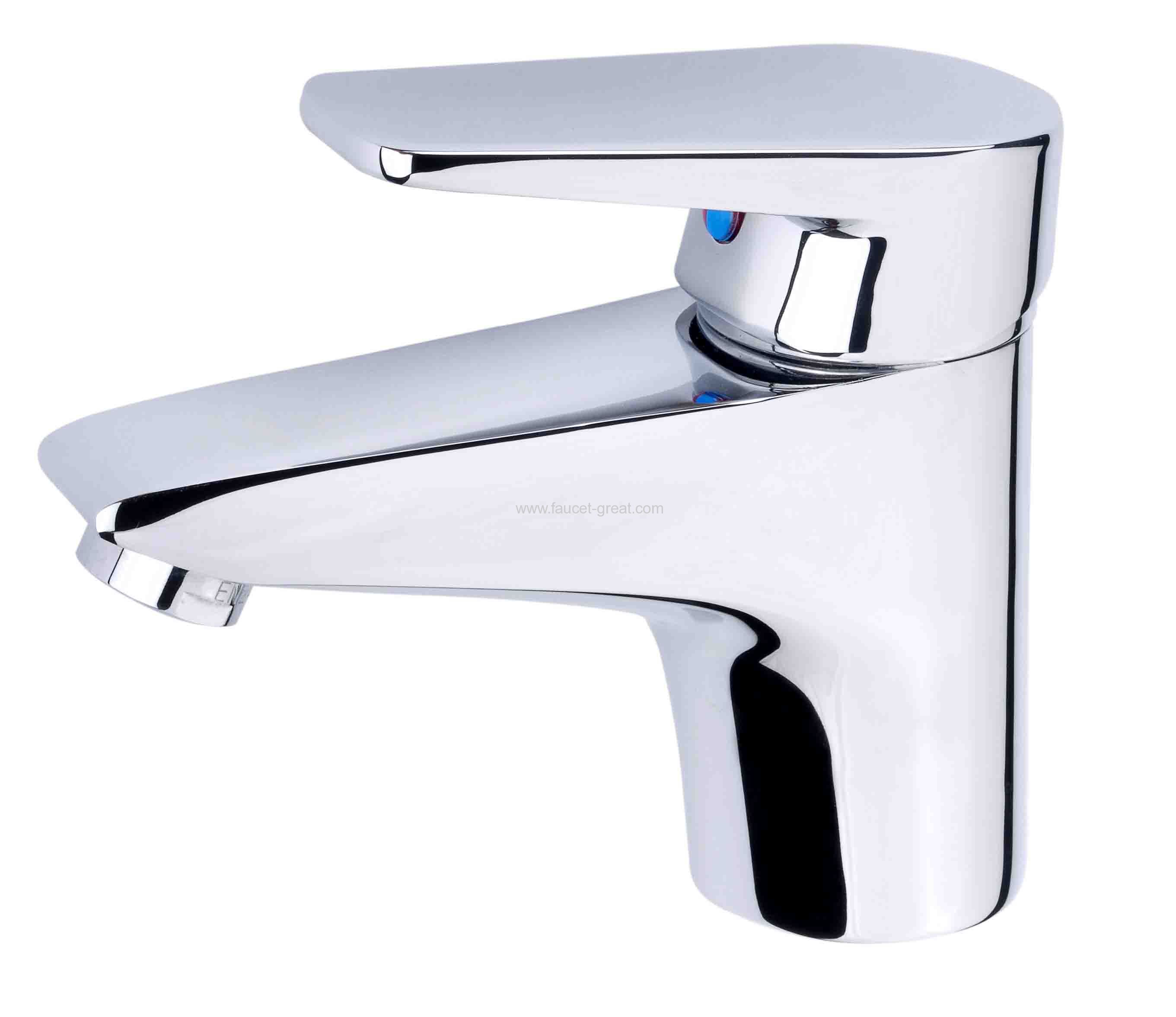 Basin Faucet With Flat Handle Lever