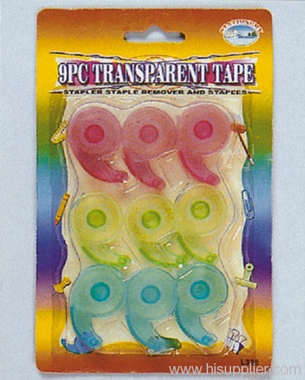 red 9pc Transparent Tape