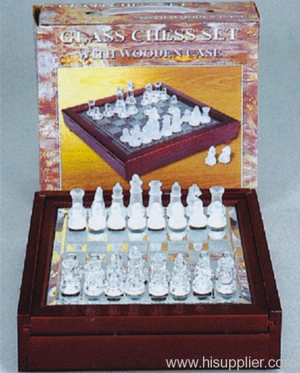 7 In 1 Glass Chess Set