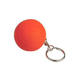 Basketball stress reliever key chain toy