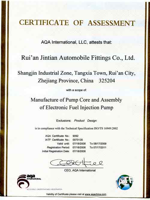TS16949 Certificate