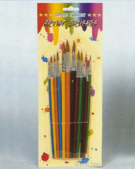 12pc Artist Brush Set Blister